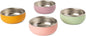 Monkey Proof™ Non-Toxic Stainless Steel Child Bowl 5” with Non-Slip Silicone Shell, (Set of 4 bowls) Unbreakable, Mess Free Feeding for Babies, Toddlers, Kids, BPA free (Garden Party)