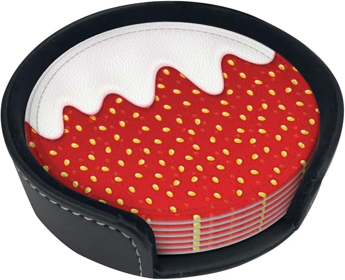 6 Pack Funny Strawberry Coaster - Image 2