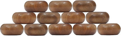 Napkin Rings Set of 12 for Dinning Table Décor Brown Napkin Holder Set for by Bambookari