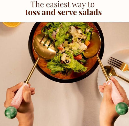 Folkulture Resin Metal Salad Servers, Salad Hands, Fruit - Image 3
