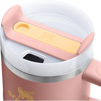 STANLEY Quencher H2.0 Flow State Tumbler, 20 oz, Peach Rose | Handle and Straw - Image 2