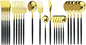 JASHII Flatware Serving Set 24 Piece, Stainless Steel Silverware Set, Titanium by JASHII