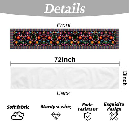 Bird Dia De Los Muerto Serape Mexican Table Runner, Cinco De Mayo Day | The - Image 6