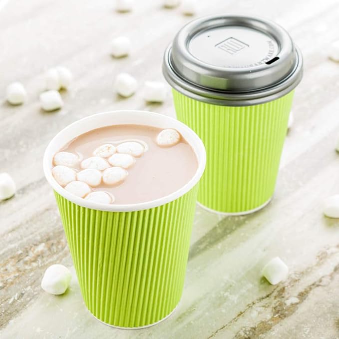 Restaurantware-12 Ounce Disposable Coffee Cups, 500 Ripple Wall Hot Cups - Image 10
