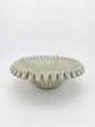 Large Decorative Bowl decor, Scalloped Pedestal Bowls for Modern Home Decor,Ruffle Decor,Stylish Key Bowl for Entry Table,Decorative Fruit Bowl for Kitchen Counter,Beige (Light Gray-C, 10.83inch)