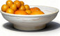 9 Inch Decorative Bowl, Embossed Textured Ceramic Centerpiece Bowl for Tabletop, Floral Fruit Display, Kitchen & Dining Serving Bowl, Farmhouse, Bohemian Home Deco