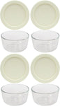 Pyrex 7202 1-Cup Bowls & 7202-PC Sour Cream Lids by Pyrex