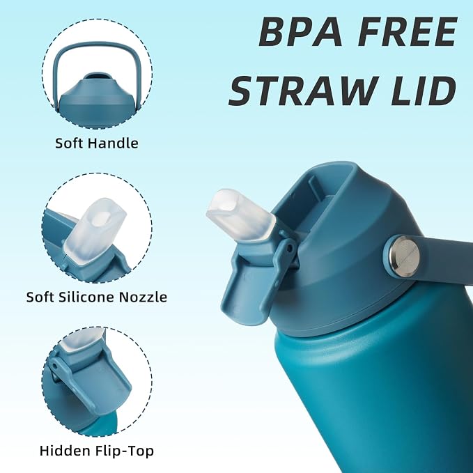 BJPKPK 24oz Insulated Water Bottle, Stainless Steel Bottle - Image 2