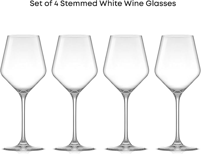 JoyJolt Layla White Wine Glasses, 13.5 oz Clear – Made in Europe - Image 3