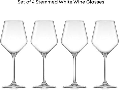 JoyJolt Layla White Wine Glasses, 13.5 oz Clear – Made in Europe - Image 3
