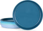 10 Inch Plastic Dinner Plates Set of 8, Wheat Straw Plates Reusable & by Homestockplus
