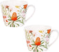 KAMMAK Bone China Coffee Mugs, 16oz Floral Tea Cups by KAMMAK