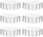 Fitable Faux Linen Round Tablecloths 90 Inch, 6 Pack - Fabric Textured Table Clothes for Round Folding Tables, Washable Neutral Table Covers for Wedding, Party, Banquet, Birthday, White