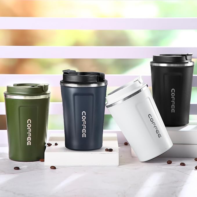 Sieral 4 Pcs 13 oz Travel Coffee Mug Insulated Reusable Coffee Cups - Image 4