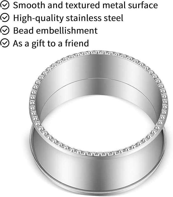 24 Pcs Bead Side Napkin Rings, Dinner - Image 6