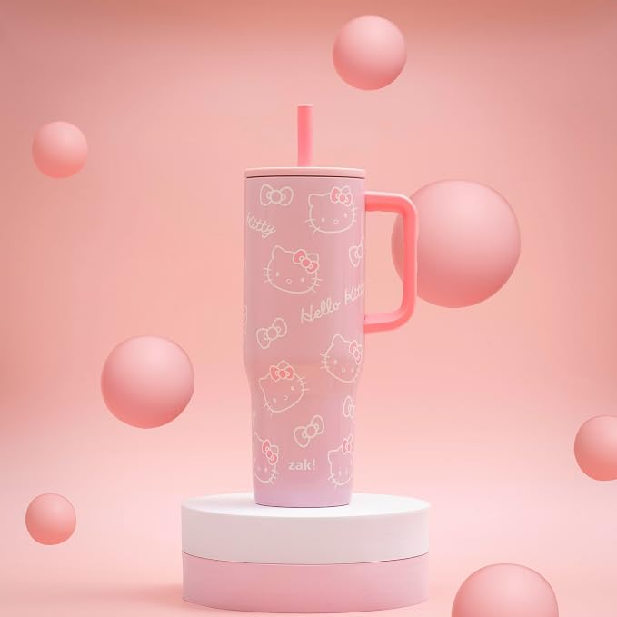 Zak Designs Hello Kitty 30oz Spill-Proof Insulated Stainless Steel Tumbler | - Image 2