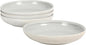 Gibson Elite Beckett 4-Piece Ash White Dinner Bowl Set – Reactive Glaze Stoneware – Shallow Pasta Bowls – Round Wide-Rim Design – Microwave & Dishwasher Safe