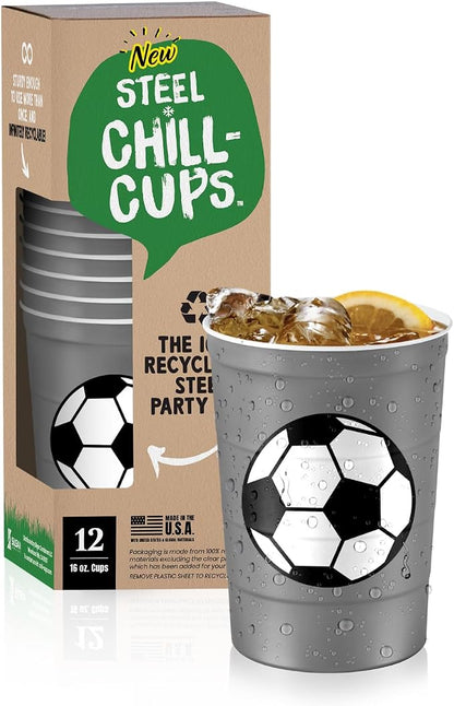 Steel Chill Cups 16 oz. Reusable Party Cups, 100% recyclable by SteelChillCups