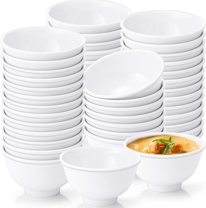 Tioncy 50 Pcs Bowls Set Unbreakable Dessert Soup Salad Bowls by Tioncy