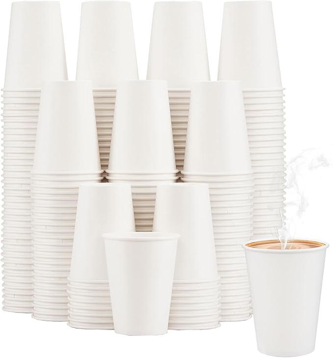 Lamosi 240 Pack Paper Cups 10 oz, 10 oz Disposable Coffee Cups, Hot/Cold Beverage Drinking Cups for Water Juice or Tea, Perfect for Office Party Home Travel