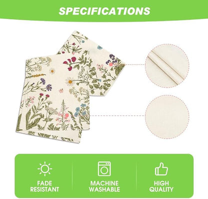 Artoid Mode Floral Wildflowers Herb Spring Table Runner, Seasonal Kitchen - Image 5