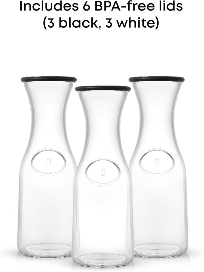 JoyJolt Glass Carafe with Lid, Iced Tea, Milk – Dishwasher Safe Beverage Drink - Image 3