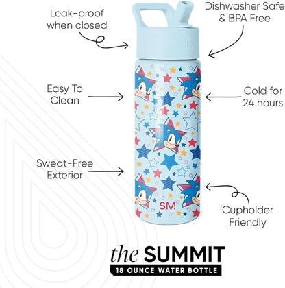 Simple Modern Sonic the Hedgehog Kids Water Bottle & Toddler Cup | 18oz | - Image 2