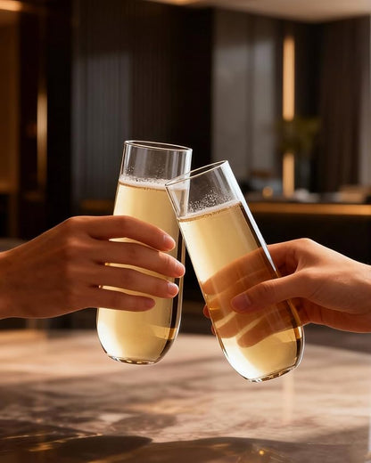 Ciaell 24 Pack Plastic Champagne Flutes - Image 3