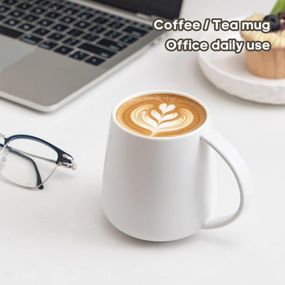 Eyoriza 15Oz Matte Ceramic Coffee Mug, Big Handle, Microwave and Dishwasher Safe - Image 6