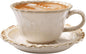 Vintage Porcelain Coffee Cup and Saucer Set, 12 OZ Ceramic Latte Mug by Unknown