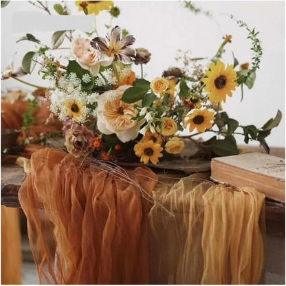 Rust Cheesecloth Table Runner Cheese Cloth Wedding Birthday Party Decor | 10Ft - Image 6