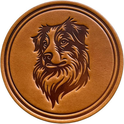 Dog Breed Leather Coasters – Premium Full Grain Table Protectors - Image 4