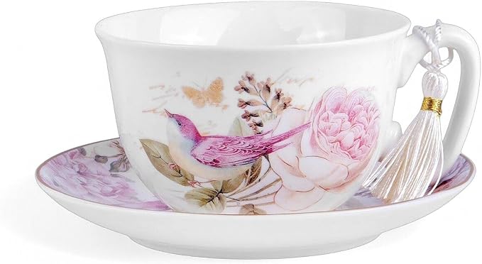 STP GOODS Bone China Tea/Coffee Cup and Saucer in Gift Box Fine Set of One - Image 6