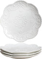Gaolinci European Palace Series Lace Embossed Ceramic Dinner Plate by Gaolinci
