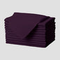 Gee Di Moda Cloth Napkins - 17 x 17 Inch Eggplant Dinner Napkins - Set of 12 Soft & Absorbent Washable Fabric Cloth Table Napkins with Hemmed Edges for Hotel Restaurant, Holiday Parties & Wedding