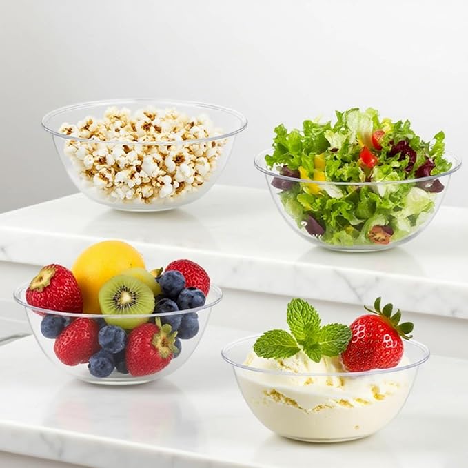 MOACOCK 100 Pack Small Clear Plastic Bowls, 8oz Hard Disposable Salad Bowls - Image 5