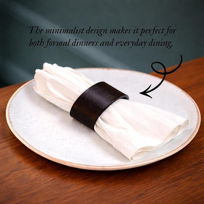 Handmade Black Plan Wooden Napkin Ring Made by Artisan Beautifully Crafted and - Image 2