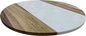 18 Inch Large Marble and Wood Lazy Susan Turntable - Rotating Serving Tray for Dining Table Centerpiece, Heavy Duty 360 Spinning Platter for Kitchen Countertop, Pantry & Charcuterie Board