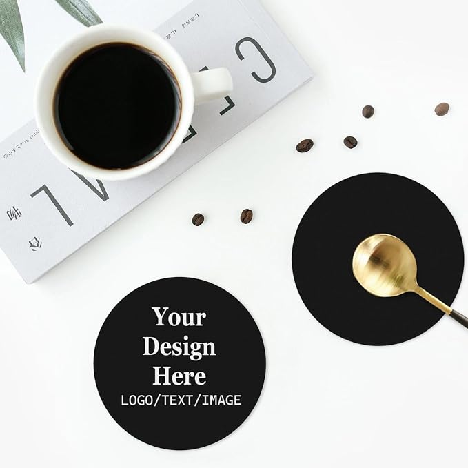Custom Leather Coasters with Logo Bulk Personalized Coasters | Customized - Image 5