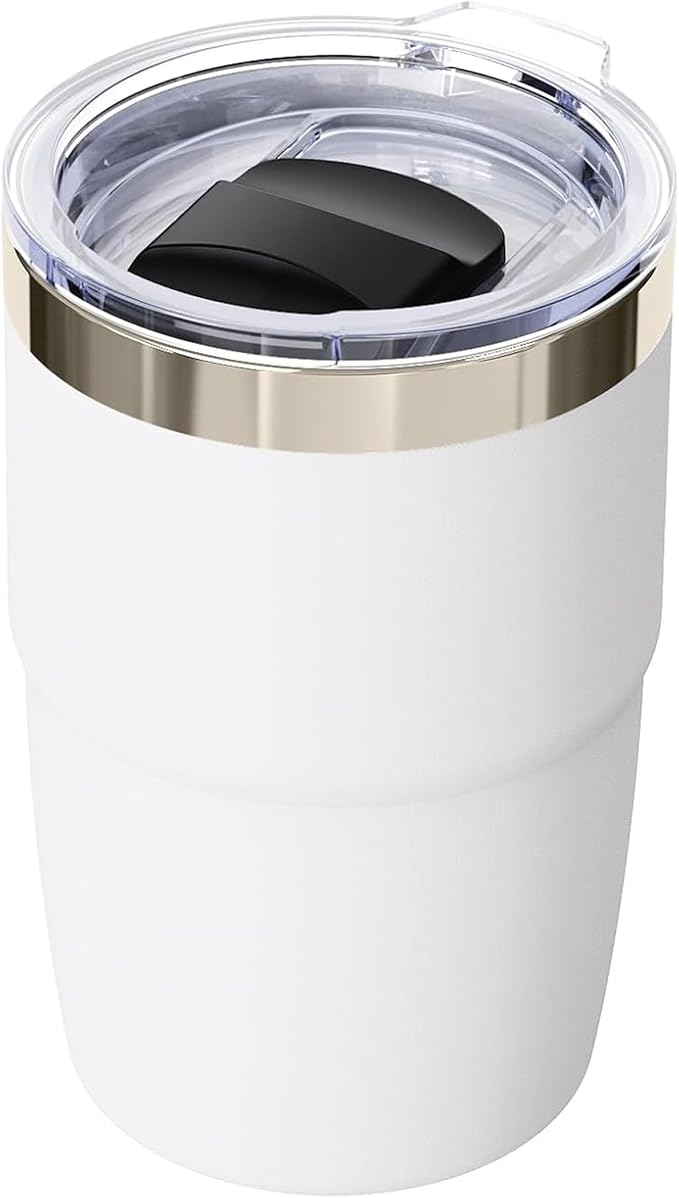 8 oz Stackable Stainless Steel Coffee Mug by ZREGGUR