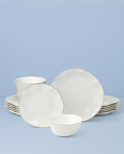 Lenox 899192 Blue Bay White 18-Piece Dinnerware Set, Service For 6
