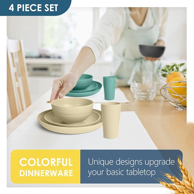 Teivio 32-Piece Plates and Bowls Sets - Image 5