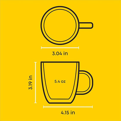JoyJolt Savor Double Wall Insulated Glasses Espresso Mugs - Image 2