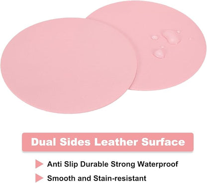 uxcell Round Drink Coasters Set of 6 Dual Sided Non-Slip Non-Stick Waterproof - Image 3