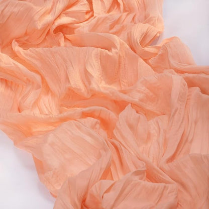 Peach Pink Gauze Cheesecloth Table Runner 10ft Sheer Dinning Decor | - Image 4
