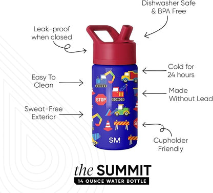 Simple Modern Kids Water Bottle & Toddler Cup | 14oz | Construction - Image 2