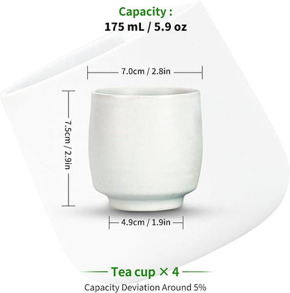TEANAGOO Japanese Tea Cups, Chinese Tea Cup, 7.2Oz / 205 Ml, Ceramic Tea Cups - Image 2