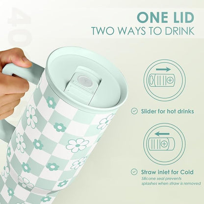 SANDJEST 40oz Daisy Flower Tumbler - Image 4