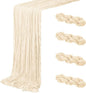 4 Pack Ivory Cheesecloth Table Runner 20 x 120 inch Gauze Table Runners 10 FT by ACSUIT