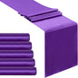 Purple Satin Table Runners 12x108 inch 5 Pcs Bright Satin Silk Fabric | Smooth by B-COOL
